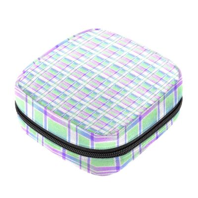 Portable Plaid Menstrual Product Storage Bag