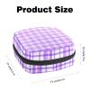 Portable Plaid Menstrual Product Storage Bag with Zipper view 2
