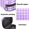 Portable Plaid Menstrual Product Storage Bag with Zipper view 3