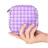 Portable Plaid Menstrual Product Storage Bag with Zipper view 4