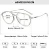 Lanomi Aviator Reading Glasses with Blue-Light Filter, Clear Gray, +2.5 view 2
