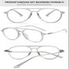 Lanomi Aviator Reading Glasses with Blue-Light Filter, Clear Gray, +2.5 view 3