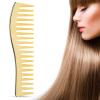 ANKROYU Handleless Detangling Comb, Wide-Tooth Professional Hair Styling Comb for Curly or Straight, Wet or Dry Hair (Gold) view 2