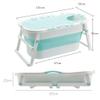 Large Non-Slip Foldable Bathtub for Adults, Portable Tub (Pink, No Cover) view 2
