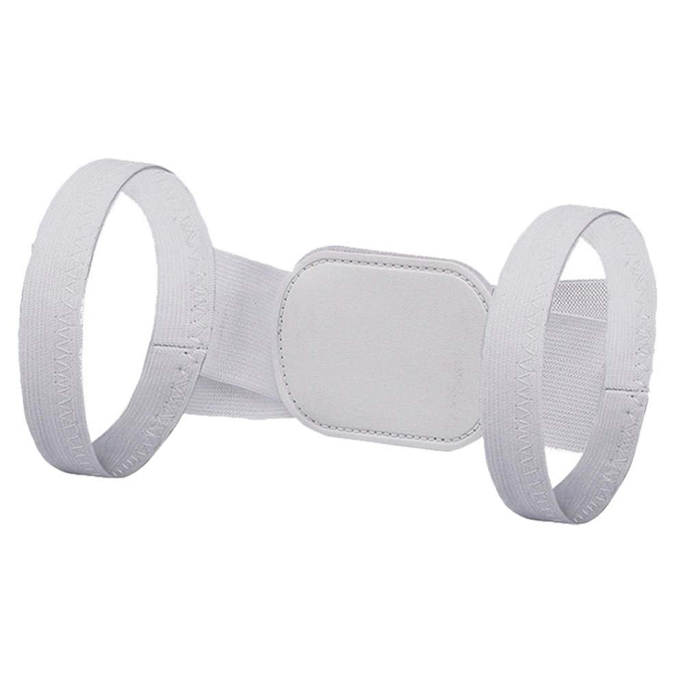 ZLCO Back and Shoulder Brace Posture Corrector for Adults and Children, Spinal Support Belt, Back and Shoulder Support for Men, White, L