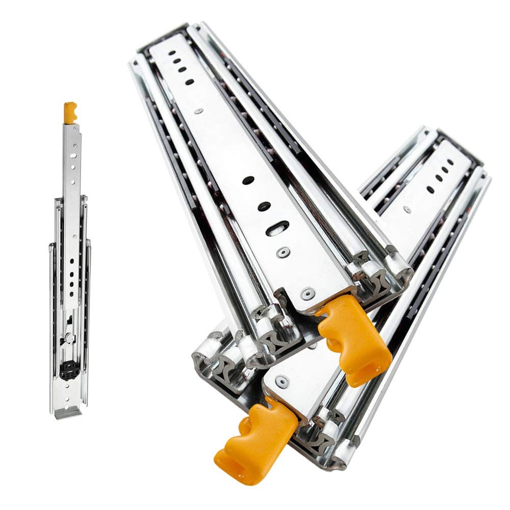 Heavy-Duty Full-Extension Drawer Slides with Lock, 220 kg, 1 Pair