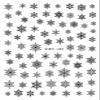 Self-Adhesive Blue and White Snowflake Nail Stickers, Han682 view 1