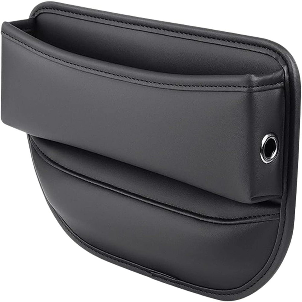 RUFD Car Seat Storage Box for Cupra Ateca/Born/e-Racer/Formentor/Leon/TCR, PU Leather Organizer, Black