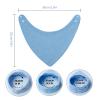 lakigoes Baby Muslin Triangle Bibs, 7-Pack, Adjustable Snaps, Colorful view 3