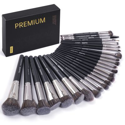 MAANGE Professional 25-Piece Makeup Brush Set with Black Gift Box