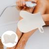 2 Felt Bath Gloves for Sauna and Shower, White view 2