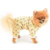 PAIDEFUL Dog Pajamas, Waffle Floral Full-Body Suit, Yellow, L view 2