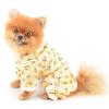 PAIDEFUL Dog Pajamas, Waffle Floral Full-Body Suit, Yellow, L view 4