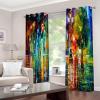Blackout Curtains for Kids' Room, 3D Rainy Scene, 2-Piece Set, 140 x 160 cm view 2