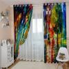 Blackout Curtains for Kids' Room, 3D Rainy Scene, 2-Piece Set, 140 x 160 cm view 3