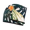 TOPUNY Tropical Summer Hawaii Flower Palm Leaf Printed Absorbent Quick-Dry Hair Cap with Button Design view 3