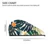 TOPUNY Tropical Summer Hawaii Flower Palm Leaf Printed Absorbent Quick-Dry Hair Cap with Button Design view 4