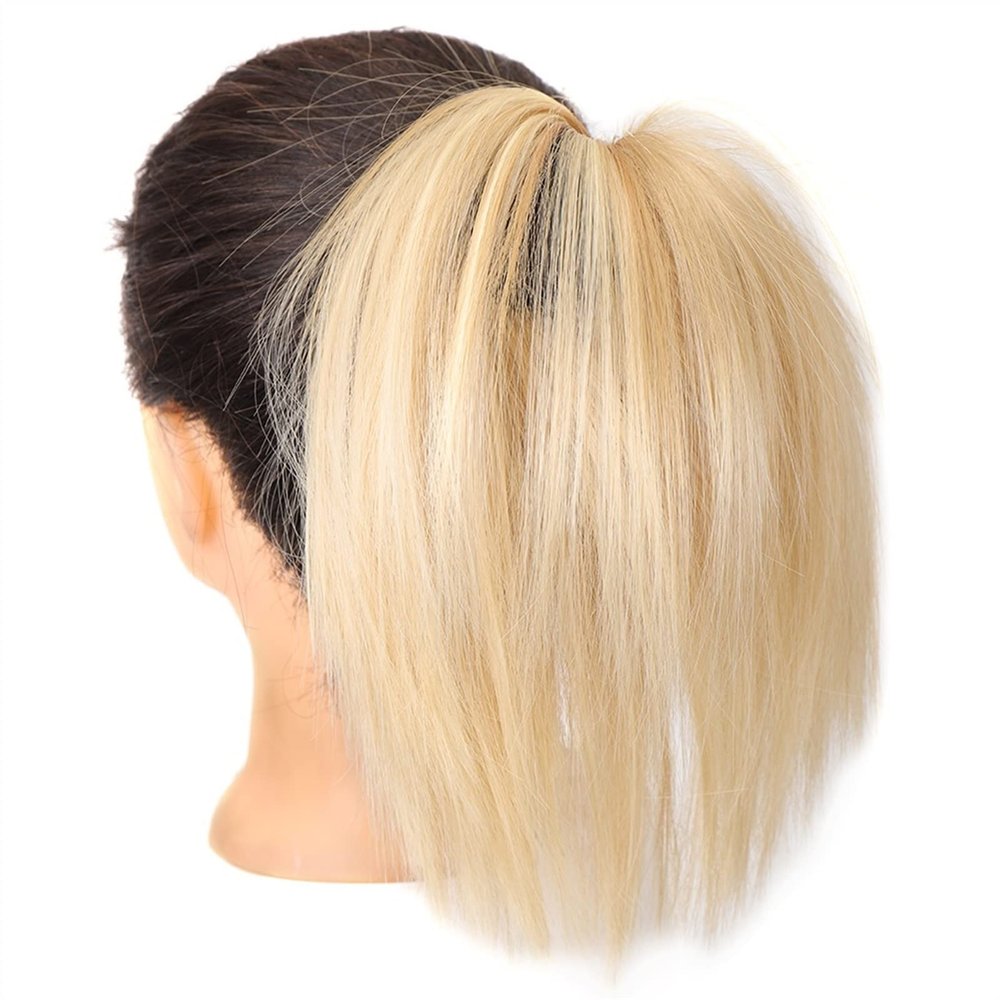 Synthetic Messy Bun Hairpiece Scrunchie, Straight Donut Chignon, Color 105