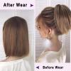 Synthetic Messy Bun Hairpiece Scrunchie, Straight Donut Chignon, Color 105 view 4