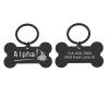 Custom Pet ID Tag, Stainless Steel, Black, 50 x 28 mm view 1