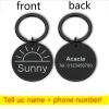 Personalized Pet ID Tag for Cats and Dogs, 25 mm, Black view 2