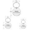 Personalized Pet ID Tag for Cats and Dogs, 25 mm, Black view 4