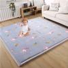 EVSER Large Coral Velvet Rug, Soft Thick Foam Baby Play Mat view 2