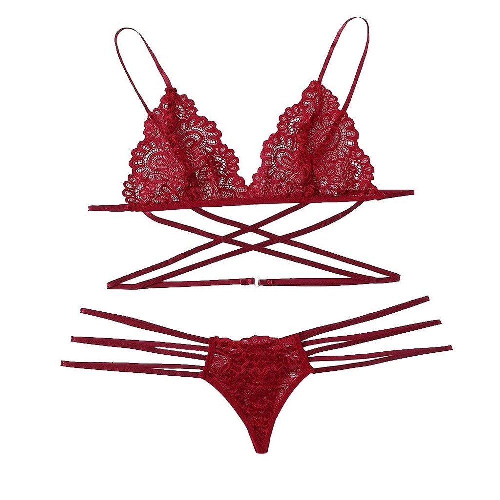 Sexy Lace Lingerie Set with Bra and G-String