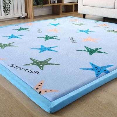 EVSER Large Foldable Baby Crawling Mat, Coral Velvet Play Rug