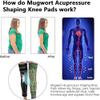 Kneeca Tourmaline Acupressure Self-Heating Shaping Knee Sleeve, 3D Elastic Compression Knee Brace, Wormwood, XXL, Black view 3