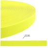 Rubber/PVC Dog Leash, Neon Yellow, 20 mm x 12 m, with Loop and Black Snap Hook view 3