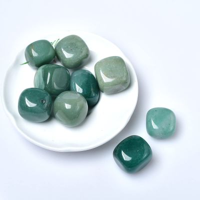 50 g Natural Crystal Tumbled Stone, 27 Colors, Square Polished Stone for Aquariums and Home Decor, Aventurine, 100 g