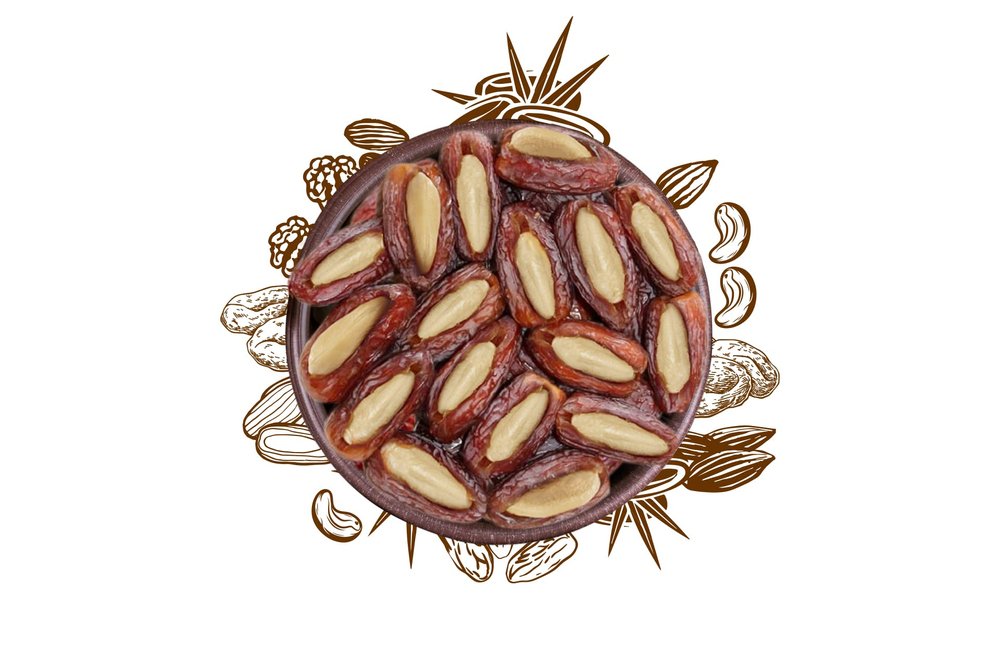 Sunnah Shop Delicious Stuffed Medjool Dates with Cashews 500 g | King Dates from the Fresh Harvest | Unique Caramel Flavor | 100% Natural – NO Additives
