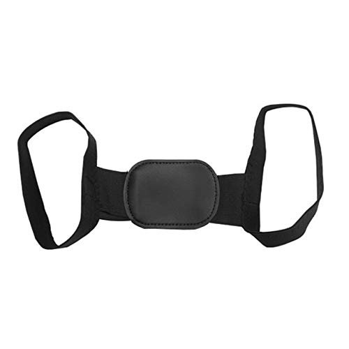 Adjustable Back Support Posture Corrector for Women, Shoulder Support Brace and Support Belt (White, M) (Black)