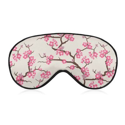 Blooming Cherry Blossom Soft Eye Mask with Adjustable Strap