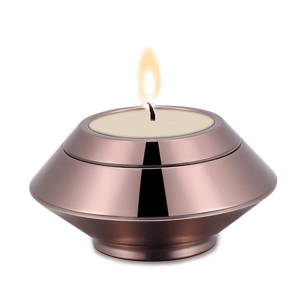 KETIME Stainless Steel Pet/Adult Ash Cremation Memorial Jewelry Medallion - Engravable Keepsake Urn (Candle Not Included)