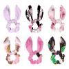 Bow Hair Ties, Unicorn, Colorful, Planet, Pink and Black, 6-Piece Set view 1