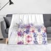 Floral Swirls Ivy Printed Fleece Blanket view 1