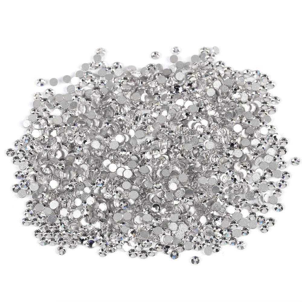 Restokki White Crystal Glass Nail Art Rhinestones, 1,440 Pieces, SS5