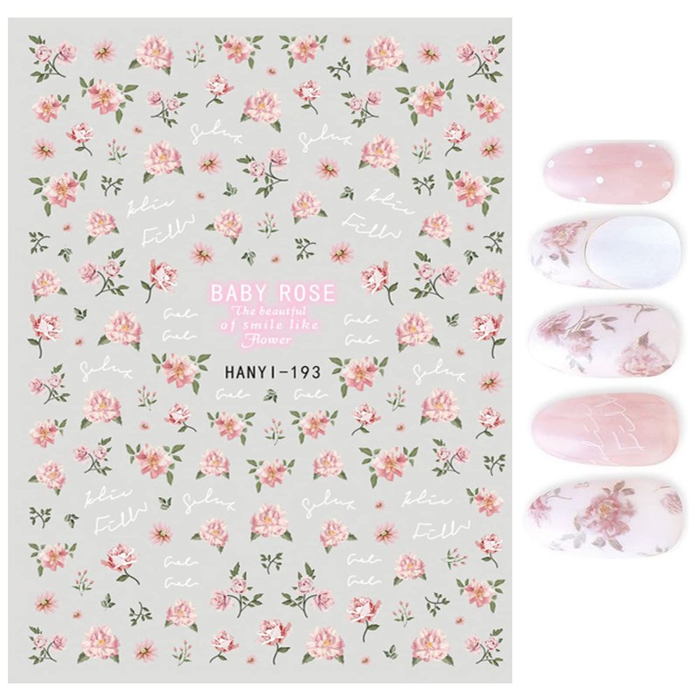 Pink Plum Blossom Sakura Cherry Blossom Nail Stickers, Han193