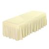 Massage Table Skirt Cover with Face Hole, Beige, 190 x 80 cm view 1