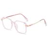 Lanomi Fashion Blue-Light-Filtering Reading Glasses, Large Rectangular, Transparent Pink, +0 to +4.0 view 1