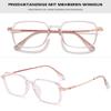 Lanomi Fashion Blue-Light-Filtering Reading Glasses, Large Rectangular, Transparent Pink, +0 to +4.0 view 3