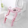 Kids' Toilet Training Seat with Adjustable Ladder, Foldable view 2
