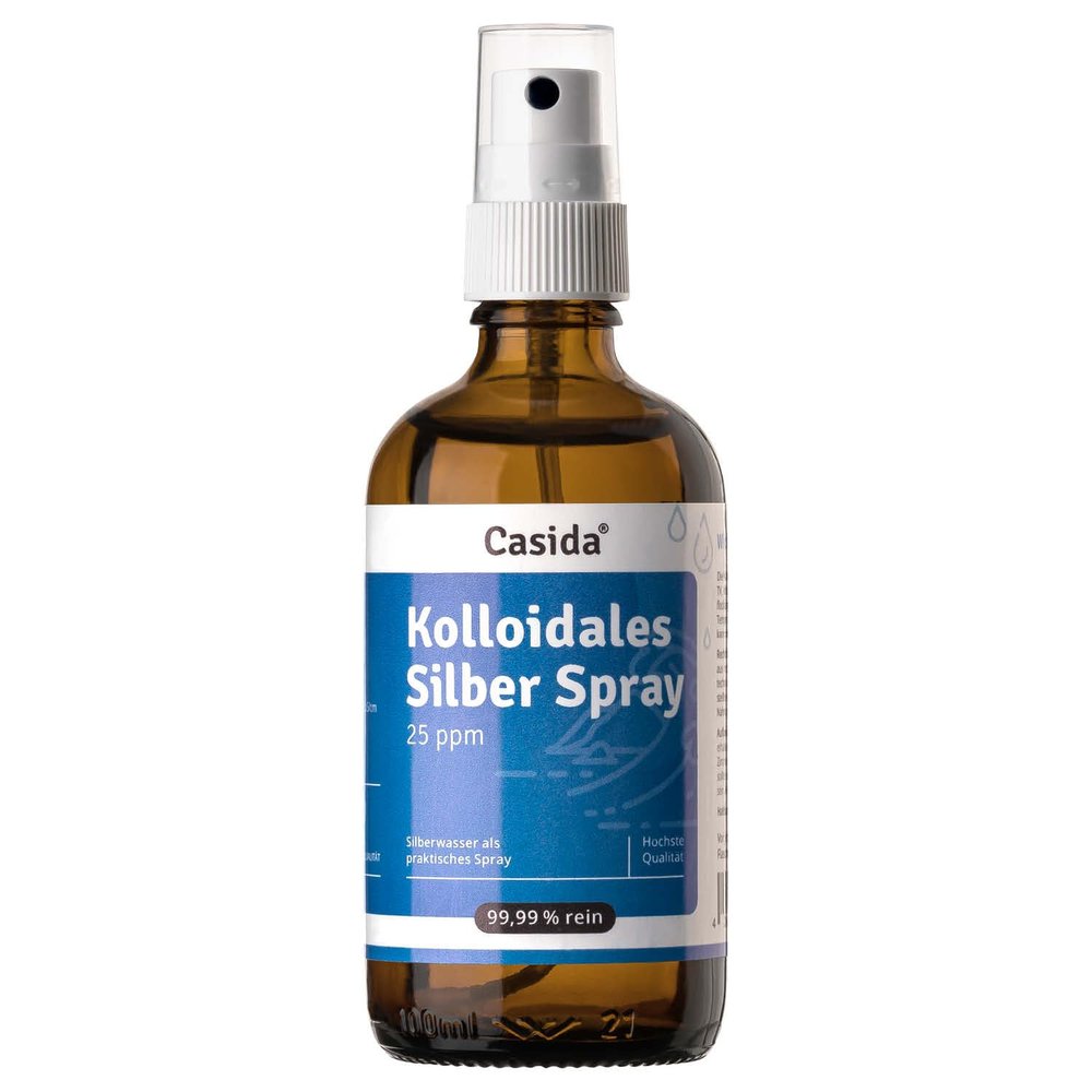 Casida Colloidal Silver Spray 25 ppm, 100 ml
