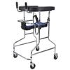 HHUARI 150 kg/330 lb Rollator Walker with Wheels and Seat, Height-Adjustable Steel Walking Aid for Adult Rehabilitation view 1