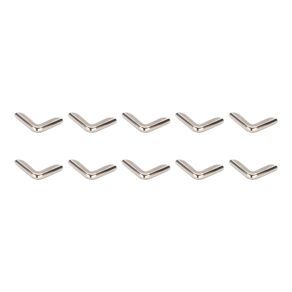 METALLIXITY 30-Pack 15mm Metal Decorative Book Corner Protectors, Silver Tone