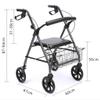 Senior Rollator Walker, Lightweight Folding 4-Wheel Walker with Seat and Shopping Basket view 2