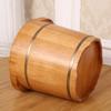FLBT Wooden Foot Bath Bucket, Oak Foot Bath Barrel, Natural Solid-Wood Spa Tub (Without Cover) view 4