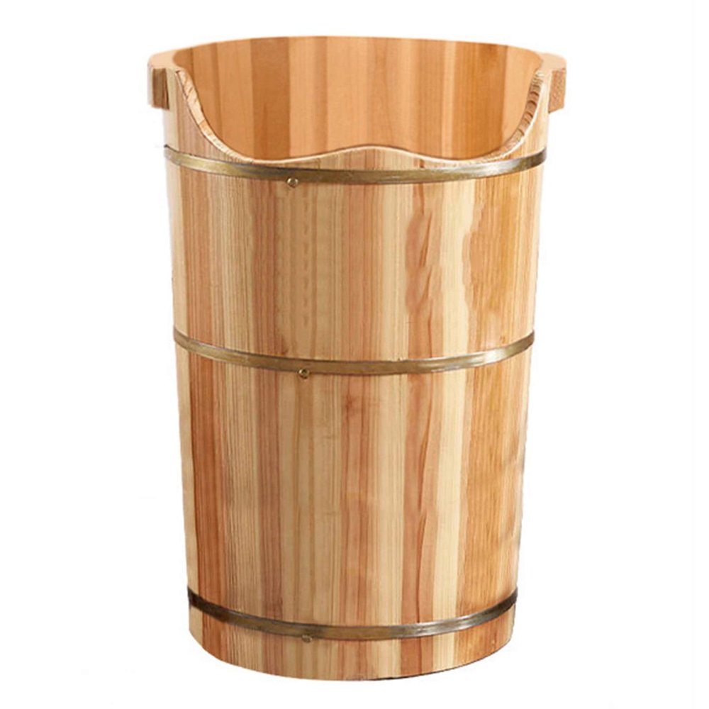 FLBT Thickened Fir Wood Foot Bath Tub for Home Pedicures